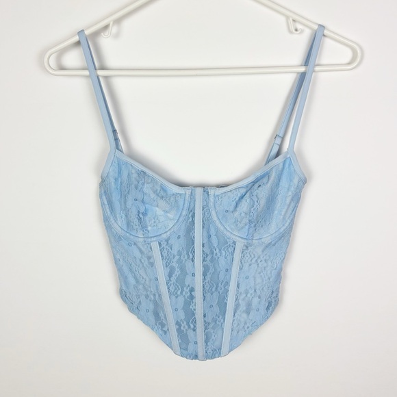 Tic Toc Tops - Tic Toc Legian Corset Baby Blue Lace Size Medium